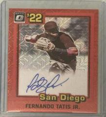 Fernando Tatis Jr. [Pandora Red] #R88S-FT Baseball Cards 2022 Panini Donruss Optic Retro 1988 Signatures Prices