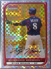 Ryan Braun [Xfractor] #1 Baseball Cards 2008 Bowman Chrome Prices