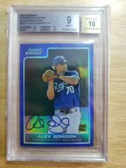 Alex Gordon [Blue Refractor Autograph] Baseball Cards 2006 Bowman Chrome Prospects Prices