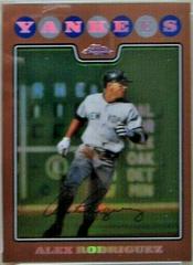 Alex Rodriguez [Copper Refractor] Baseball Cards 2008 Topps Chrome Prices