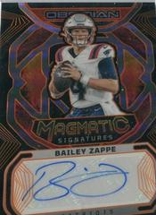 Bailey Zappe [Electric Etch Orange] #1 Football Cards 2023 Panini Obsidian Magmatic Signature Prices