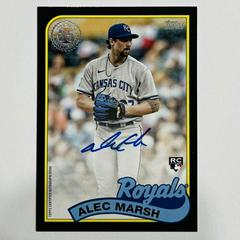 Alec Marsh [Black] Baseball Cards 2024 Topps 1989 Autograph Prices