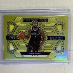 Kevin Durant [Yellow Flood] Basketball Cards 2021 Panini Obsidian Pitch Black Prices