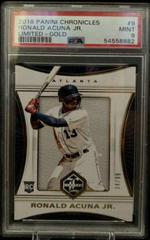 Ronald Acuna Jr. [Gold] #9 Baseball Cards 2018 Panini Chronicles Limited Prices