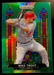 Mike Trout [Green Prizm] #SG-1 Baseball Cards 2021 Panini Prizm Stained Glass Prices