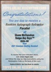 Shane McClanahan [Refractor] Baseball Cards 2021 Bowman Sterling Rookie Autographs Prices