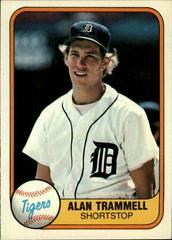 Alan Trammell #461 Baseball Cards 1981 Fleer Prices