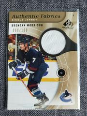 Brendan Morrison [Gold] #AF-BM Hockey Cards 2005 SP Game Used Authentic Fabrics Prices