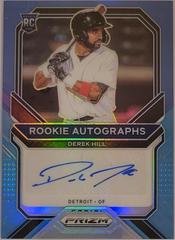 Derek Hill [Navy Carolina Blue Prizm] #RA-DH Baseball Cards 2021 Panini Prizm Rookie Autographs Prices