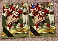 Jerry Rice [10 Stripe] #4 Football Cards 1993 Wild Card Prices