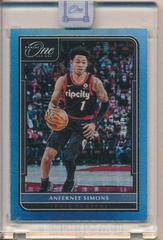 Anfernee Simons [Blue] #67 Basketball Cards 2021 Panini One and One Prices