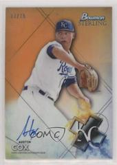 Austin Cox [Orange Refractor] #BSPA-AC Baseball Cards 2021 Bowman Sterling Prospect Autographs Prices