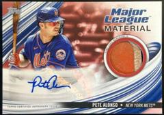 Pete Alonso #MLMA-PA Baseball Cards 2023 Topps Series 1 Major League Material Autograph Relics Prices