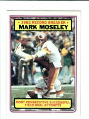 Mark Moseley [Record Breaker] Football Cards 1983 Topps Prices
