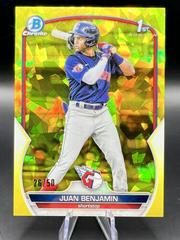 Juan Benjamin [Yellow] #BCP-151 Baseball Cards 2023 Bowman Chrome Prospects Sapphire Prices
