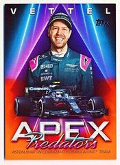 Sebastian Vettel [Orange] #AP-SV Racing Cards 2021 Topps Formula 1 Apex Predators Prices