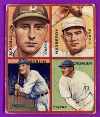 Crowder, Goslin, Marberry, Schuble #1H Baseball Cards 1935 Goudey 4 in 1 Prices