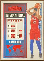 Joel Embiid [Red] Basketball Cards 2020 Panini Contenders International Prices