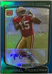Michael Crabtree [Blue Refractor Autograph] Football Cards 2009 Bowman Chrome Prices