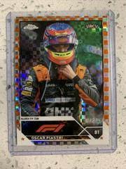 Oscar Piastri [Orange Checker Flag X-fractor] #41 Racing Cards 2023 Topps Chrome Formula 1 Prices