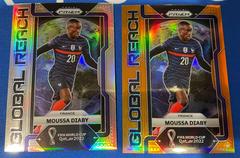 Moussa Diaby [Orange] #8 Soccer Cards 2022 Panini Prizm World Cup Global Reach Prices