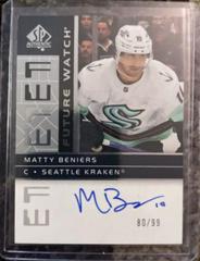 Matty Beniers Hockey Cards 2022 SP Authentic 2002-03 Retro Autograph Future Watch Prices