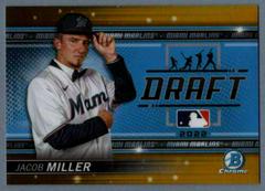 Jacob Miller [Gold] #BDN-7 Baseball Cards 2022 Bowman Draft Night Prices