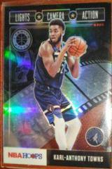 Karl Anthony Towns [Holo] Basketball Cards 2019 Panini Hoops Lights Camera Action Prices