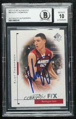 Klay Thompson [Autograph] Basketball Cards 2011 SP Authentic Prices