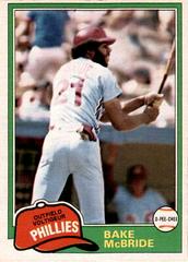 Bake McBride #90 Baseball Cards 1981 O Pee Chee Prices