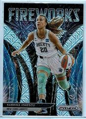 Sabrina Ionescu [Mojo] #7 Basketball Cards 2022 Panini Prizm WNBA Fireworks Prices