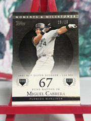 Miguel Cabrera [67 RBI] #110 Baseball Cards 2007 Topps Moments & Milestones Prices