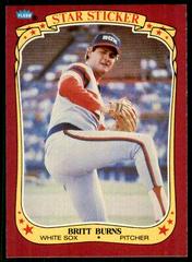 Britt Burns #17 Baseball Cards 1986 Fleer Star Stickers Prices