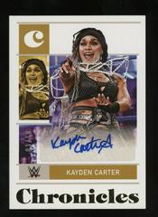 Kayden Carter [Gold] Wrestling Cards 2022 Panini Chronicles WWE Signatures Prices