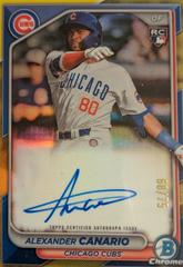 Alexander Canario #CRA-AC Baseball Cards 2024 Bowman Chrome Rookie Autograph Prices
