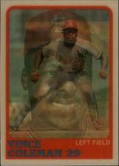 Vince Coleman #67 Baseball Cards 1988 Sportflics Prices