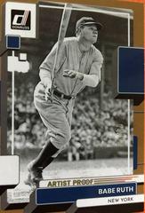 Babe Ruth [Artist Proof] #229 Baseball Cards 2022 Panini Donruss Prices
