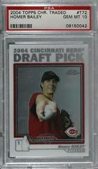 Homer Bailey #T72 Baseball Cards 2004 Topps Chrome Traded Prices