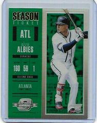 Ozzie Albies [Green] #6 Baseball Cards 2018 Panini Chronicles Contenders Optic Prices