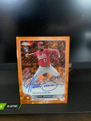 Hunter Greene [Orange] Baseball Cards 2022 Topps Chrome Update Sapphire Rookie Autographs Prices