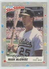 Mark McGwire #56 Baseball Cards 1988 Fleer Star Stickers Prices