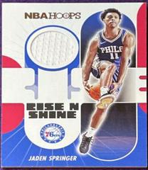 Jaden Springer Basketball Cards 2021 Panini Hoops Rise N Shine Memorabilia Prices