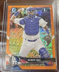 Keibert Ruiz [Orange Shimmer Refractor] #BCP-79 Baseball Cards 2018 Bowman Chrome Prospects Prices
