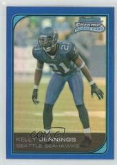 Kelly Jennings [Blue Refractor] #102 Football Cards 2006 Bowman Chrome Prices