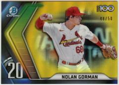 Nolan Gorman [Gold] Baseball Cards 2022 Bowman Scouts' Top 100 Prices