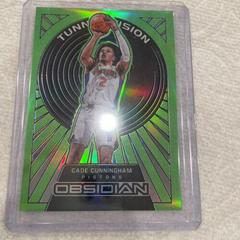 Cade Cunningham [Green Flood] #2 Basketball Cards 2021 Panini Obsidian Tunnel Vision Prices