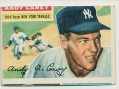 Andy Carey [Gray Back] #12 Baseball Cards 1956 Topps Prices