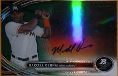 Marcell Ozuna [Green Refractor] #MO Baseball Cards 2013 Bowman Platinum Autograph Prospects Prices