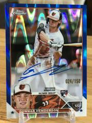 Gunnar Henderson [Blue] #RA-GHE Baseball Cards 2023 Topps Chrome Rookie Autographs Prices