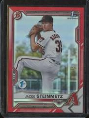Jacob Steinmetz [Red Foil] #BD-83 Baseball Cards 2021 Bowman Draft 1st Edition Prices
